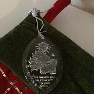 Lenox glass ornament, year 2000